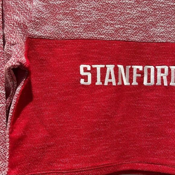 Stanford University Cardinals Long Sleeve Tweed sweatshirt Crop Top Medium - Picture 5 of 6